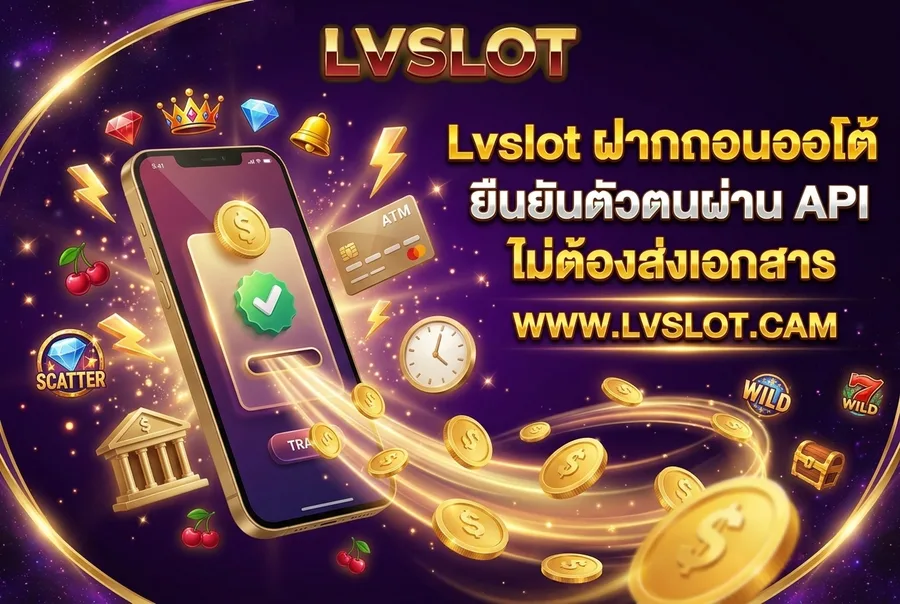 Lvslot ฝากถอนออโต้ ยืนยันตัวตนผ่าน API ไม่ต้องส่งเอกสาร